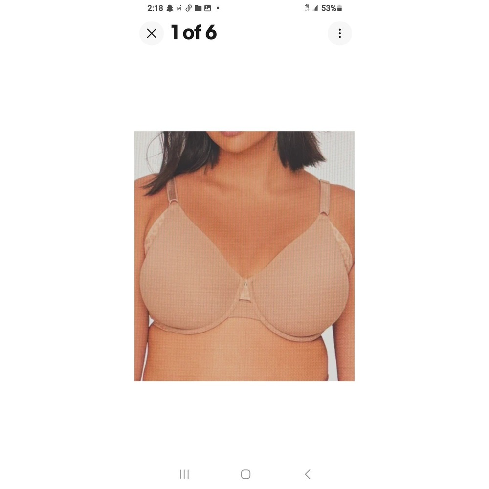 Olga 38C Nude Leopard Print No Side Effects Smoothing Underwire Bra #G13561A